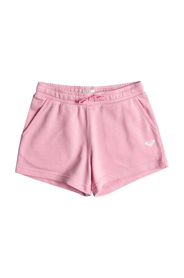 Roxy Otroške kratke hlače Roxy SURF FEELINGSHT roza barva