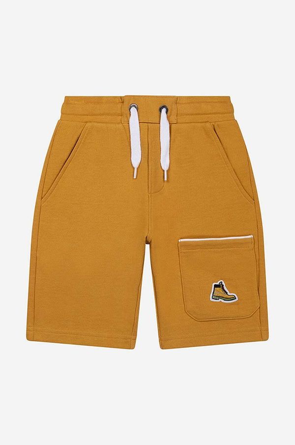 Timberland Otroške kratke hlače Timberland Bermuda Shorts rumena barva