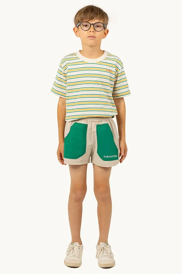 Tinycottons Otroške kratke hlače Tinycottons COLOR BLOCK SHORT