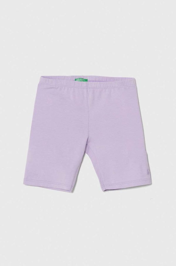 United Colors of Benetton Otroške kratke hlače United Colors of Benetton vijolična barva