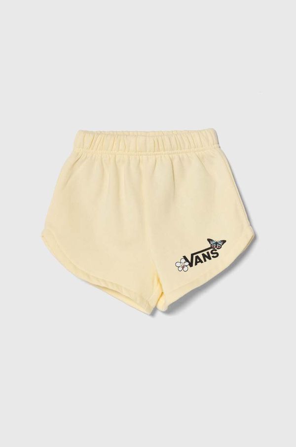 Vans Otroške kratke hlače Vans FLUTTER FLY SHORT rumena barva