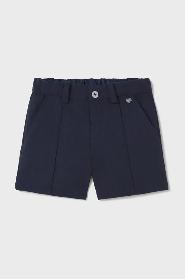 Mayoral Otroške kratke hlače z mešanico lana Mayoral mornarsko modra barva, 1240