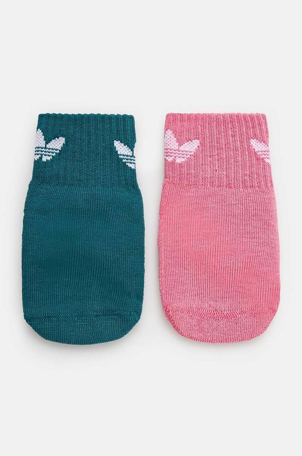 adidas Originals Otroške nogavice adidas Originals ANT SLIP SOCK 2-pack roza barva, IZ3472