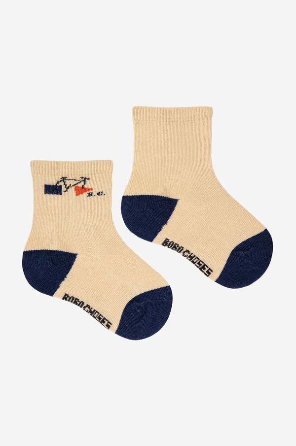 Bobo Choses Otroške nogavice Bobo Choses bela barva