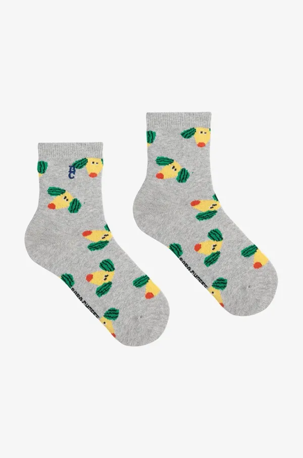 Bobo Choses Otroške nogavice Bobo Choses Happy Dog siva barva, 125AI010