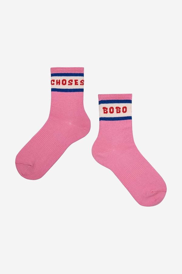 Bobo Choses Otroške nogavice Bobo Choses roza barva