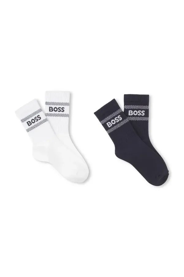 BOSS Otroške nogavice BOSS 2-pack mornarsko modra barva, J51738