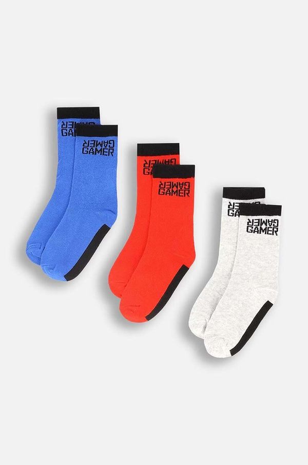 Coccodrillo Otroške nogavice Coccodrillo 3-pack siva barva, BASIC SOCKS