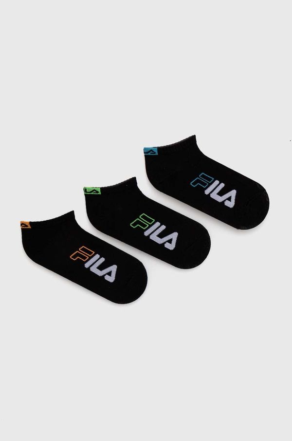 Fila Otroške nogavice Fila 3-pack črna barva