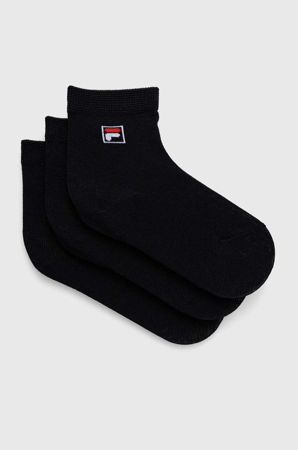 Fila Otroške nogavice Fila 3-pack črna barva