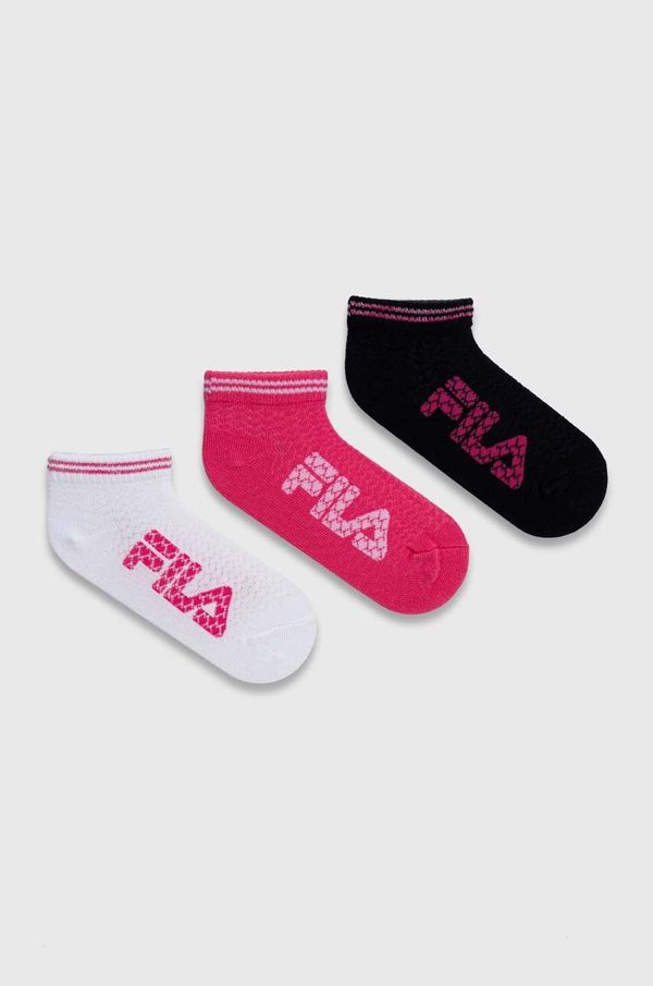 Fila Otroške nogavice Fila 3-pack roza barva