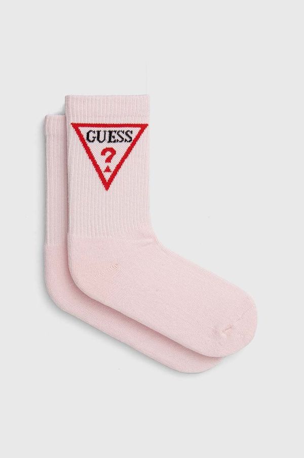 Guess Otroške nogavice Guess roza barva, H4YZ13 ZZ00I
