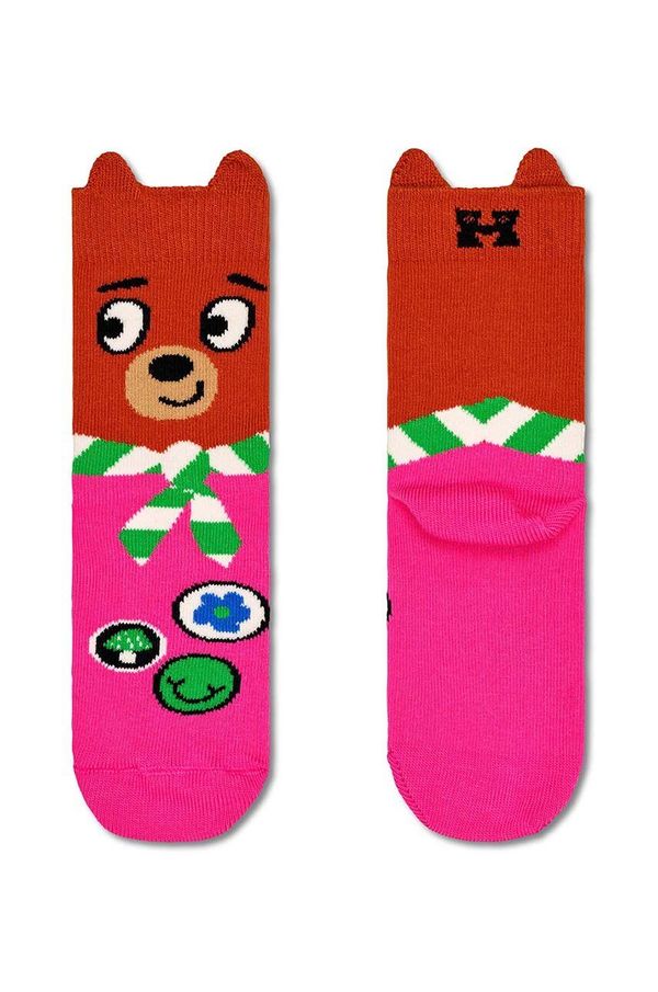 Happy Socks Otroške nogavice Happy Socks Bear Scout Sock vijolična barva