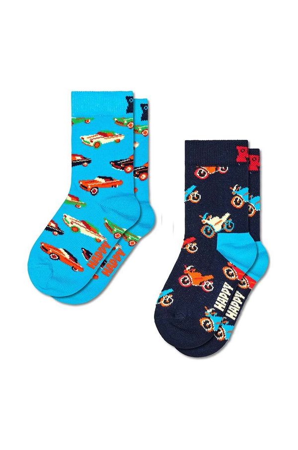 Happy Socks Otroške nogavice Happy Socks Kids 2-Pack Cars Socks 2-pack P001474