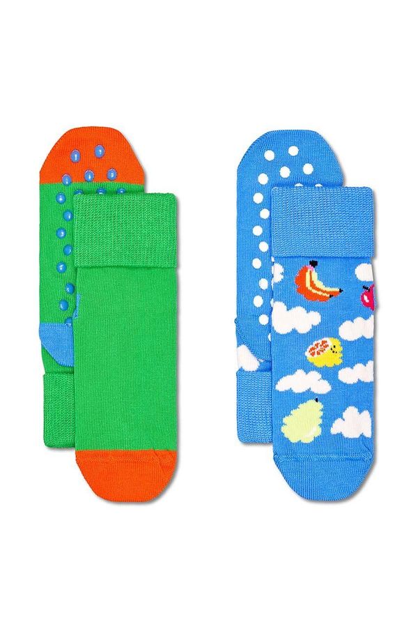 Happy Socks Otroške nogavice Happy Socks Kids Antislip 2-Pack Cloudy Fruit Socks 2-pack P001487