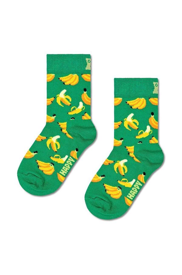 Happy Socks Otroške nogavice Happy Socks Kids Banana Sock zelena barva, P001453