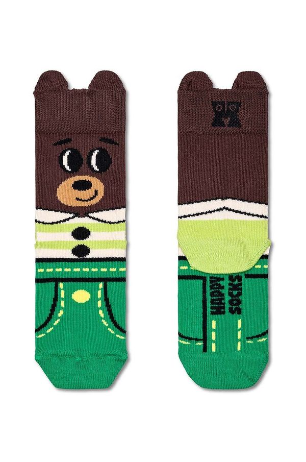 Happy Socks Otroške nogavice Happy Socks Kids Bear Sock rjava barva