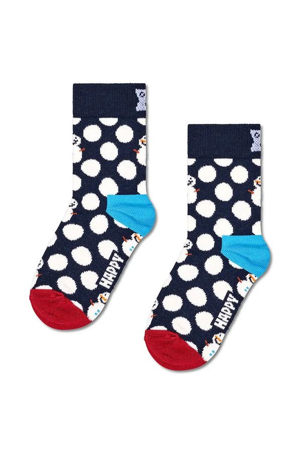 Happy Socks Otroške nogavice Happy Socks Kids Big Dot Snowman Sock mornarsko modra barva, KBDS01.6500