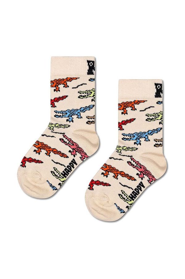 Happy Socks Otroške nogavice Happy Socks Kids Crocodile Sock bež barva