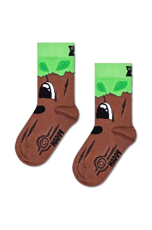 Happy Socks Otroške nogavice Happy Socks Kids Happy Tree Sock rjava barva, P001441