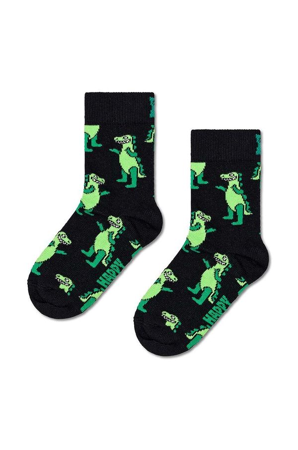 Happy Socks Otroške nogavice Happy Socks Kids Inflatable Dino Sock črna barva