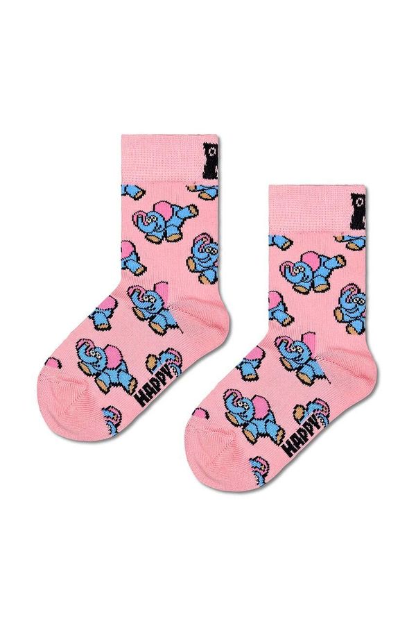 Happy Socks Otroške nogavice Happy Socks Kids Inflatable Elephant Sock roza barva