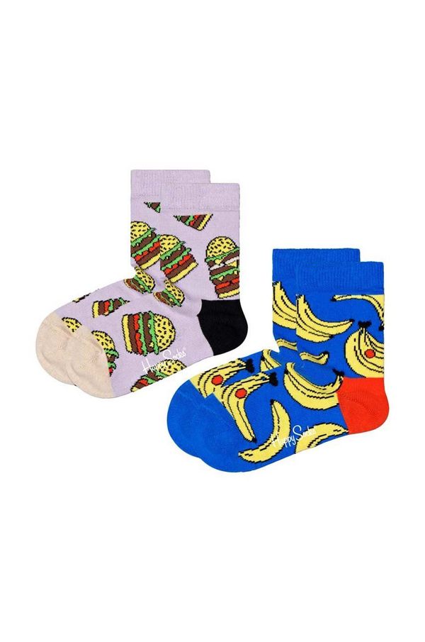 Happy Socks Otroške nogavice Happy Socks Kids Lunchtime 2-pack