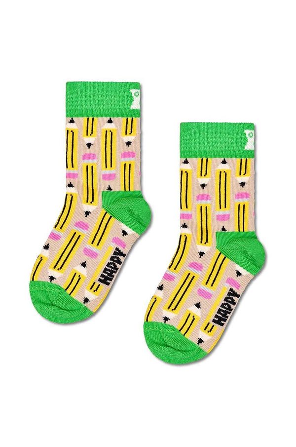 Happy Socks Otroške nogavice Happy Socks Kids Pen Sock zelena barva, P001461