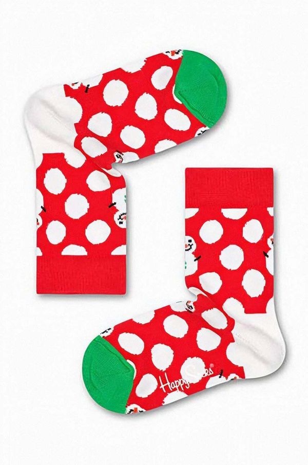 Happy Socks Otroške nogavice Happy Socks Skarpetki Happy Socks KBDS01 4300 rdeča barva