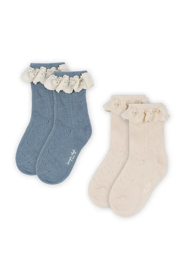 Konges Sløjd Otroške nogavice Konges Sløjd 2 PACK POINTELLE SOCKS 2-pack KS102892