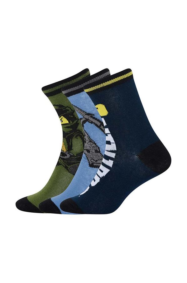 Lego Otroške nogavice Lego 3-pack zelena barva