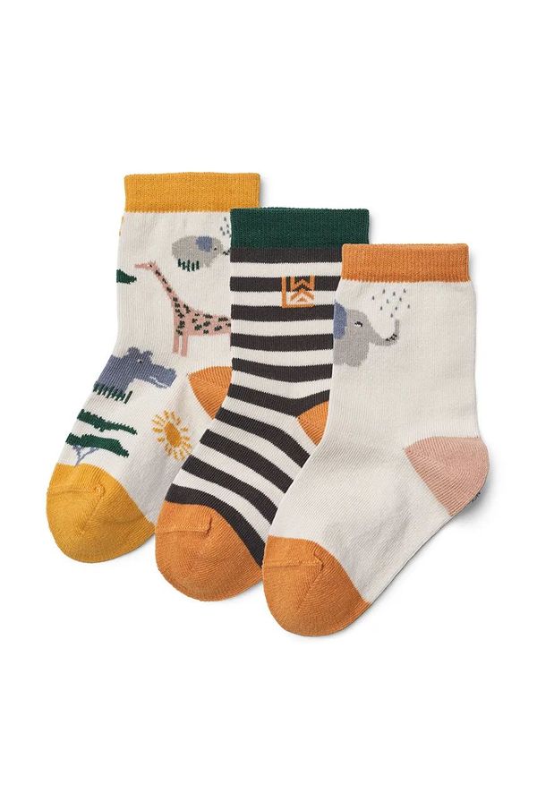 Liewood Otroške nogavice Liewood Silas Socks 3-Pack 3-pack bela barva, LW20014