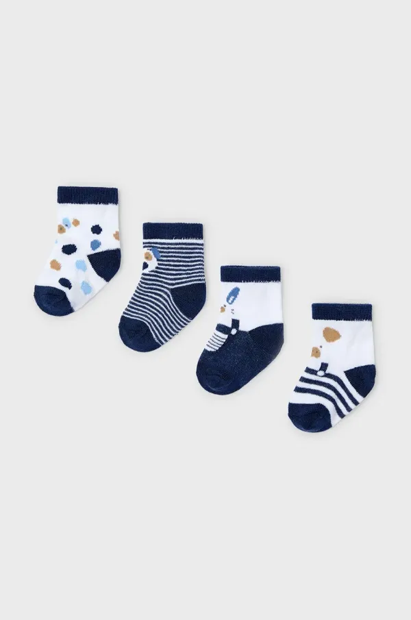 Mayoral Newborn Otroške nogavice Mayoral Newborn 4-pack mornarsko modra barva, 9862