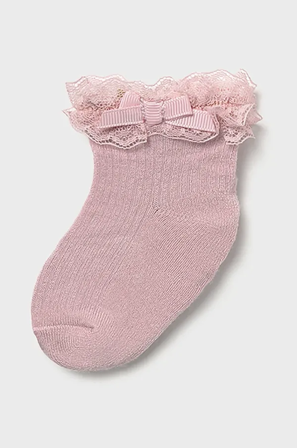 Mayoral Newborn Otroške nogavice Mayoral Newborn roza barva, 9868