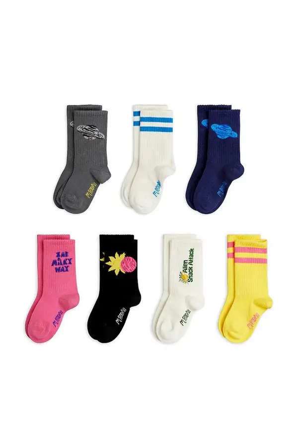 Mini Rodini Otroške nogavice Mini Rodini Alien 7-pack