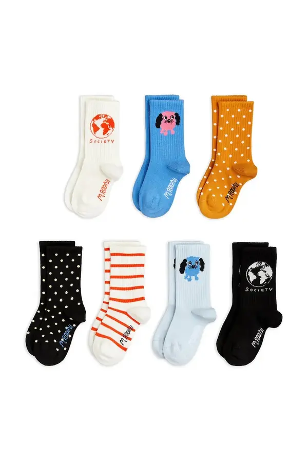 Mini Rodini Otroške nogavice Mini Rodini Doggie 7-pack