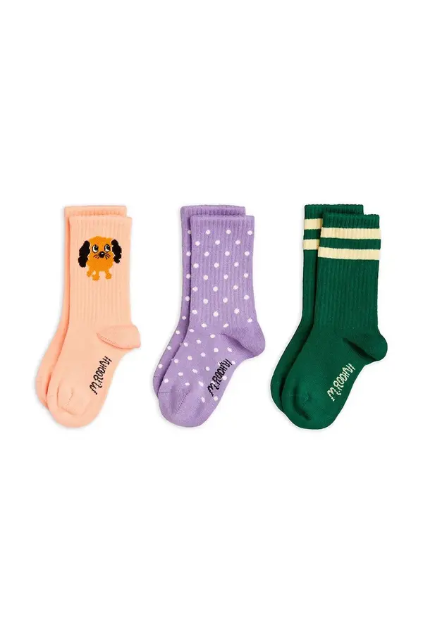 Mini Rodini Otroške nogavice Mini Rodini Doggies 3-pack