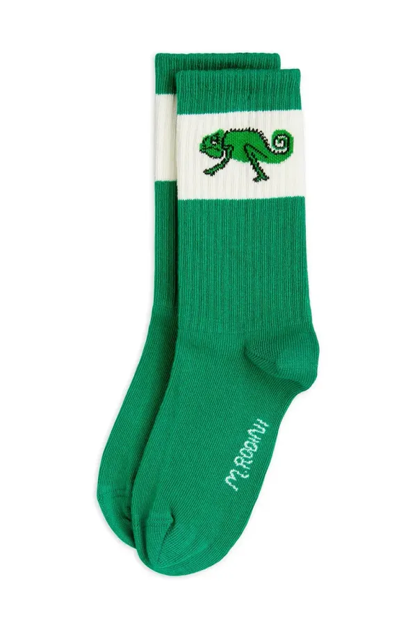 Mini Rodini Otroške nogavice Mini Rodini Lizard zelena barva, 2526011475