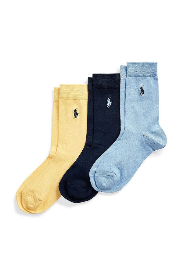 Polo Ralph Lauren Otroške nogavice Polo Ralph Lauren 3-pack mornarsko modra barva, 443822164001