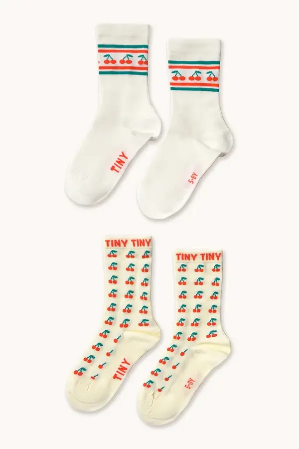 Tinycottons Otroške nogavice Tinycottons CHERRY MEDIUM SOCKS 2-pack
