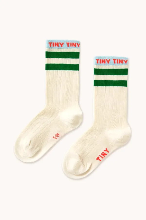 Tinycottons Otroške nogavice Tinycottons TINY MEDIUM HEIGHT SOCKS zelena barva, SS25-457