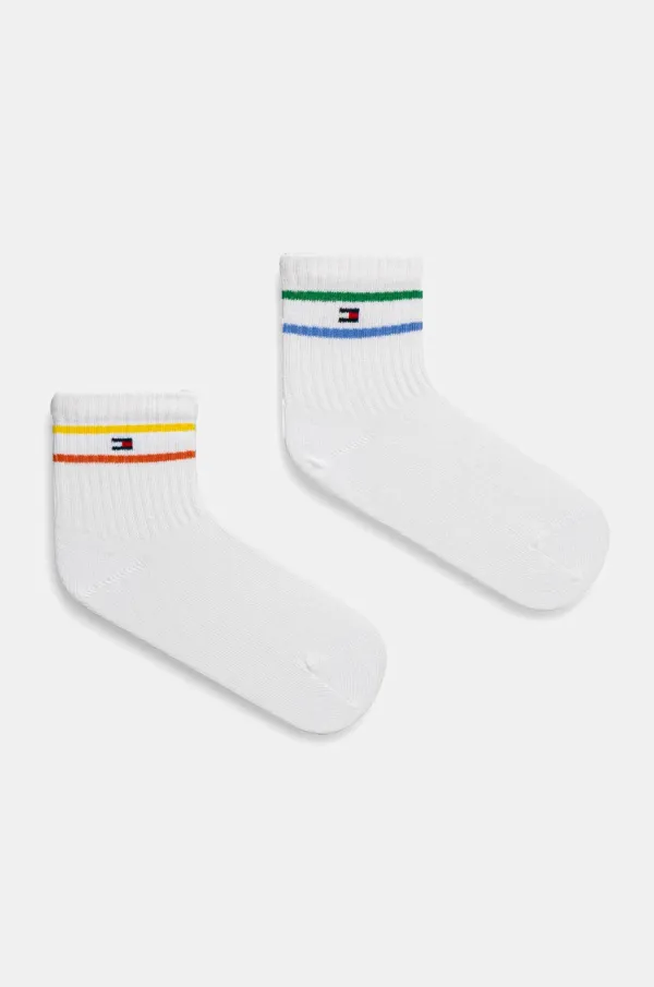 Tommy Hilfiger Otroške nogavice Tommy Hilfiger 2-pack bela barva, 701232723