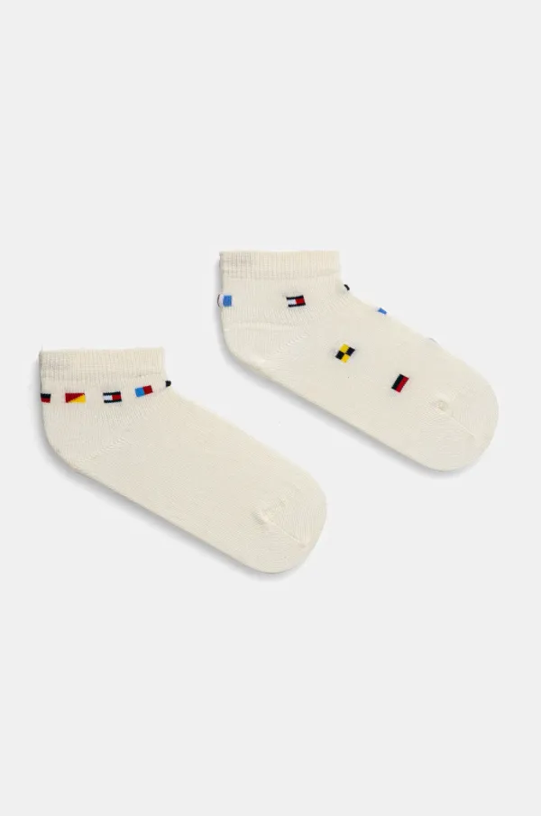 Tommy Hilfiger Otroške nogavice Tommy Hilfiger 2-pack bež barva, 701232719