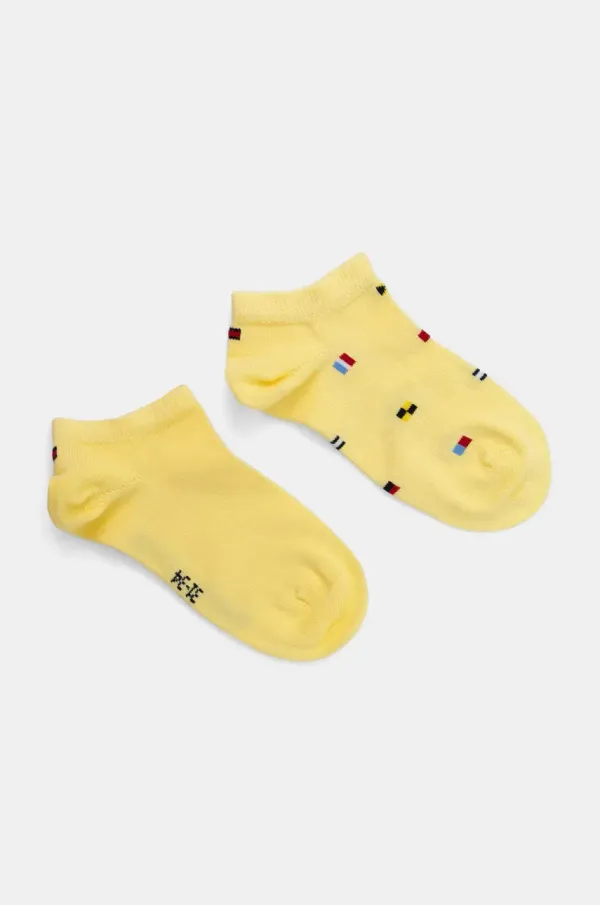 Tommy Hilfiger Otroške nogavice Tommy Hilfiger 2-pack rumena barva, 701232714