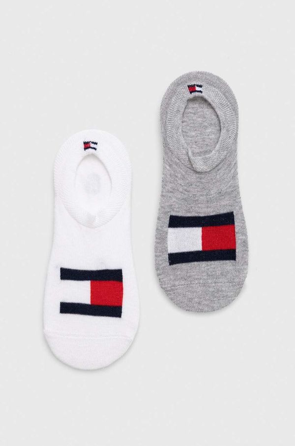 Tommy Hilfiger Otroške nogavice Tommy Hilfiger 2-pack siva barva