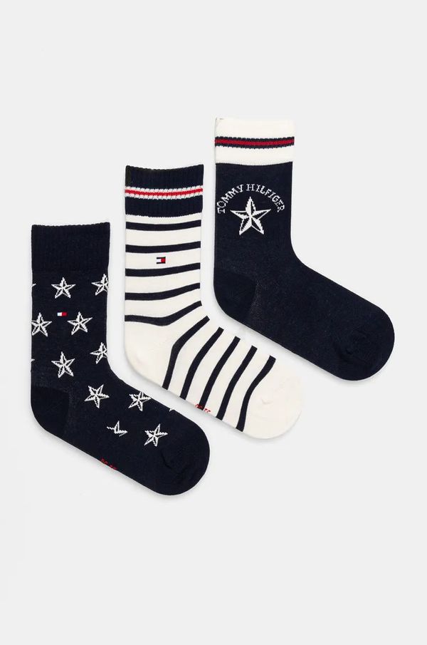 Tommy Hilfiger Otroške nogavice Tommy Hilfiger 3-pack mornarsko modra barva, 701229875