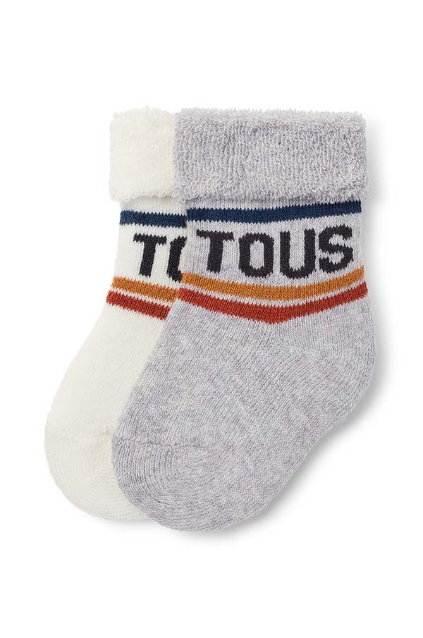 Tous Otroške nogavice Tous SSocks 2-pack siva barva, SSocks.2102