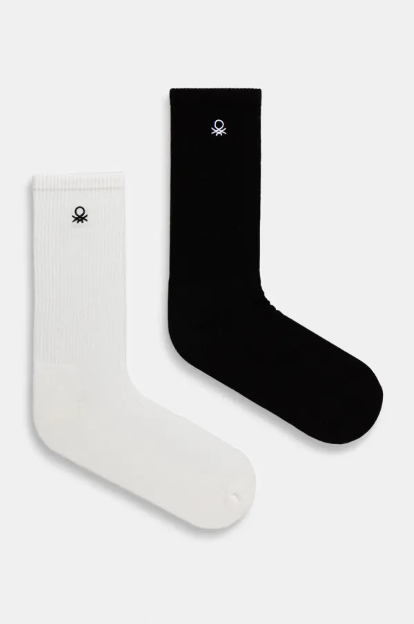 United Colors of Benetton Otroške nogavice United Colors of Benetton 2-pack črna barva, 6AO50702A