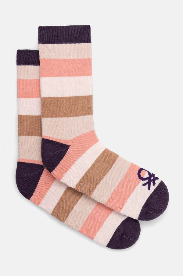 United Colors of Benetton Otroške nogavice United Colors of Benetton roza barva, 6AO30703E