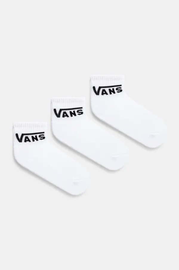 Vans Otroške nogavice Vans CLASSIC HALF CREW 3-pack bela barva, VN000J5BWHT1